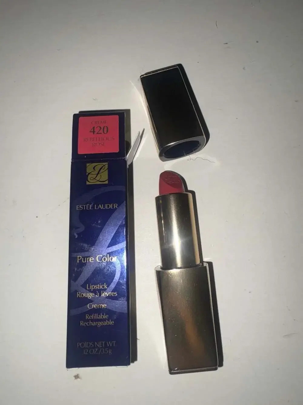 Estée Lauder Pure Color Creme Lipstick 420 Rebellious Rose